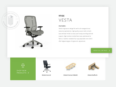 Furniture Featured Products badge catalog furniture icon layout product web design