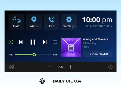 Car Interface | #dailyui #034 034 app car dailyui illustrator interface panel smart