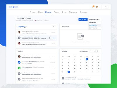 Dashboard - Overview application calendar dropdown empty dashboard event menu overview profile ui ui kit