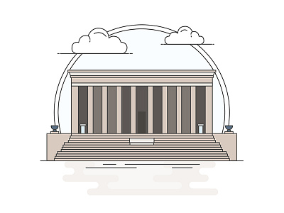Landmarks of Turkey - Anıtkabir adventure architecture art building character creative design digital flat history illustration line turkey