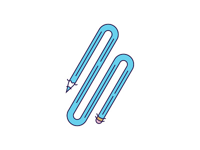 Magic Pencil flat icon illustration line magic pencil vector