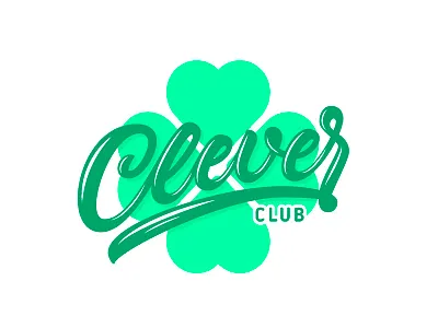 Clever Club calligraphy clever design lettering logo logotype каллиграфия леттеринг логотип