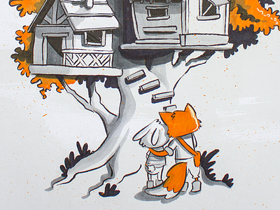 Home Sweet Home brushpen draw illustration inktober inktober2017 markers