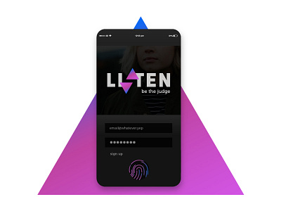 Listen Start Page in log page phone photos start ui