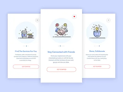 Onboarding Illustrations android college education flat illustration ios onboard onboarding school