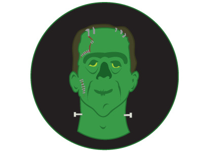 Frank Shows Face frank frankenstein green halloween monster nice guy