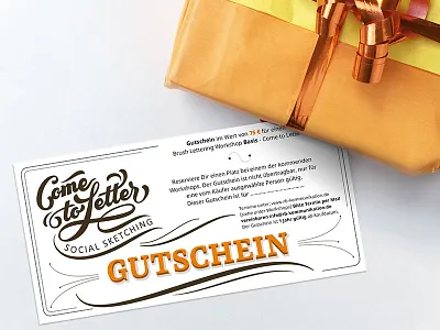 Gutschein lettering print