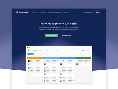 Fundstack Landing Page interface landing landing page landingpage page ui ux web web design website