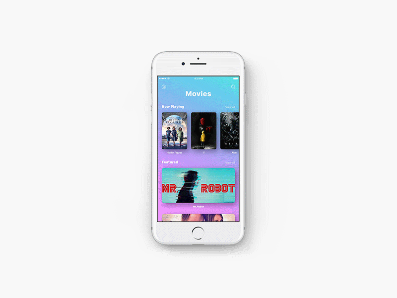 Movies 2.0 app ios movies principle sketch ui ux