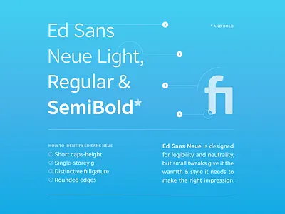 Ed Sans Sample bold font light regular sans type typography