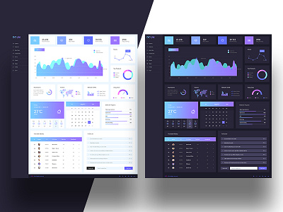 Doom Admin Panel design gradient mockup modern psd template theme ui ux webdesign website