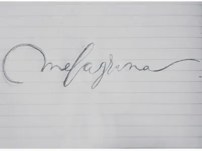 Melagrana calligraphy handlettering handwriting handwritten