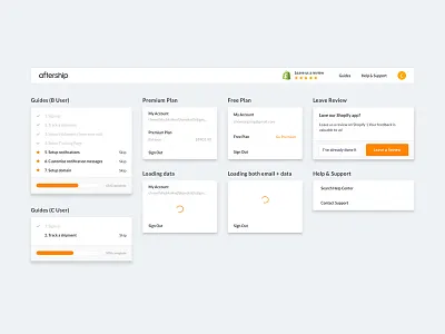 Profile Nav Bar box buttons flat platform profile web