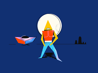 Fighter fighter illustration moon space vector