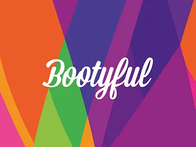 Bootyful branding logo pattern type typography