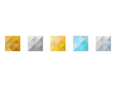 Color studies angles boxes color diamonds gems icons isometric studies tiers