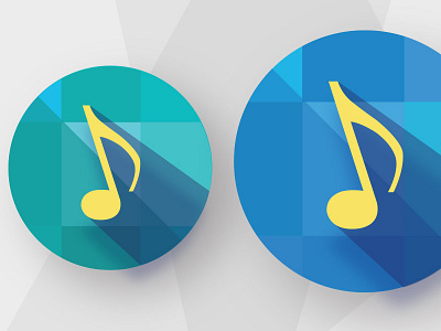 Illustrative icon exploration blue color diamonds icons isometric music shadows studies style guide