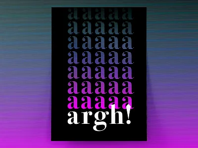 Argh! Poster Design art concept design poster typography