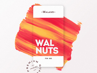 Label concept branding brush concept label logo nuts package walnut