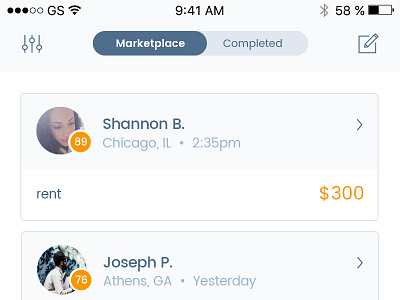 Peer-to-Peer Mobile Lending App app mobile ui ux