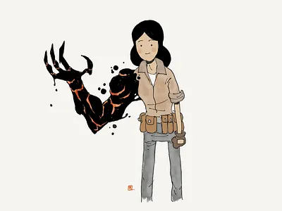 Magma Arm arm doodle girl magma sketch