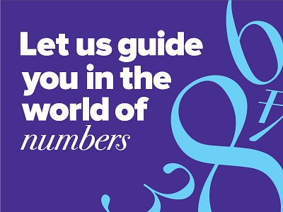 Key vision Reakt blue branding key vision numbers purple serif typography visual identity