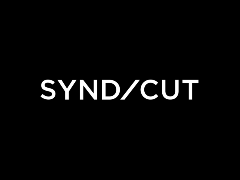 Syndicut Logo black brand branding gotham oxford rebrand slash syndicut wordmark