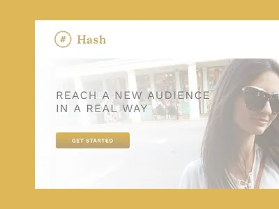 Hash Landing Page cta dailyui landing page splash typography ui