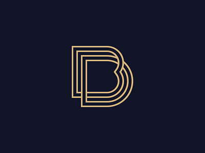 Business Development Group Logo b business clean design d design gold letter logo luxury monogram