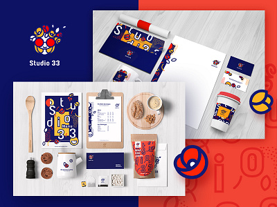 Logo for Studio 33 branding cafe coffee flowers girl hot logo red solarium summer woman