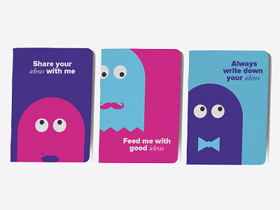 Internal branding talisman notebooks blue branding character illustration key vision magenta purple serif turquoise typography visual identity