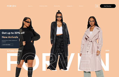 Forven Fashion Website-Preview best design fashion app figma new noteworthy shopping website unique website design