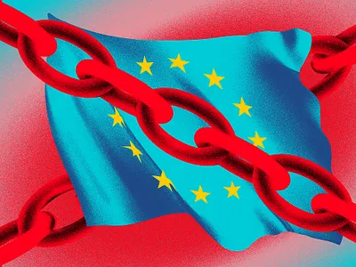 "Europe’s MiCA regulation" article cover adobe branding chain crypto design finance flag grain graphic design identity illustration illustrator market photoshop politics procreate trade union vector