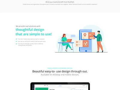 Risepath Landing Page UI Design landing page ui uiux website design