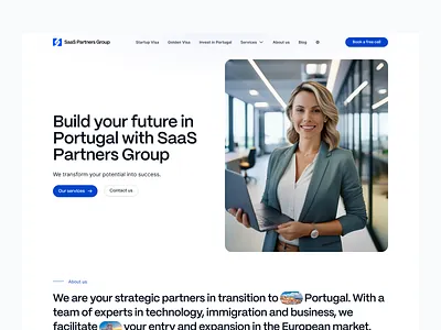 SaaS Partner Group - Corporate Website business corporate elementor figma framer landing page saas ui design ux design web design website