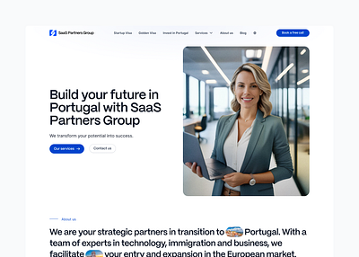 SaaS Partner Group - Corporate Website business corporate elementor figma framer landing page saas ui design ux design web design website