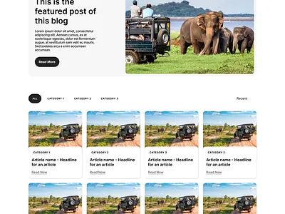 Minimal Blog design for Travel website blog ui uiux website design