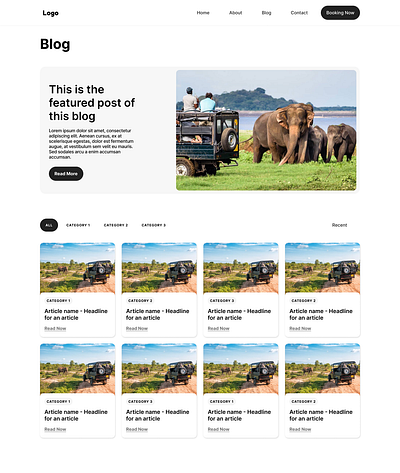 Minimal Blog design for Travel website blog ui uiux website design