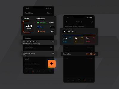 Calorie Tracking Gym App app branding design gym mobile oversight ui