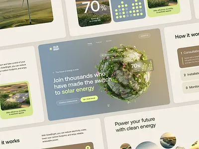 Sustainable Energy Landing Page eco energy landing page solar panels sustainable ui ux website