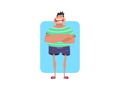 Boy boy character design illustration shoe smile