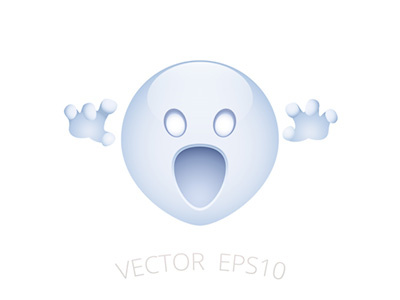 Ghost smiley cartoon character chat emoji emoticon ghost halloween phantom smiley spirit spook vector