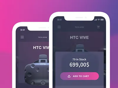 in stock UI app dark flat iphone iphone x mobile purple ui user interface ux