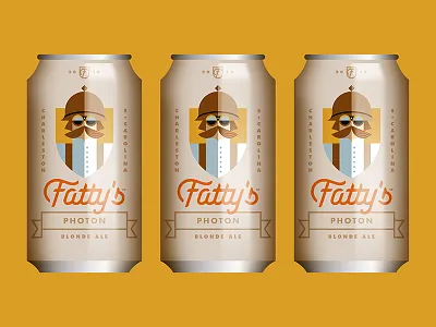 Photon ale beer can crest fattys