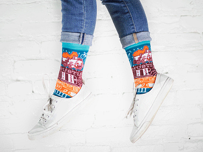 Sock Design apparel illustration pattern design sock design socks