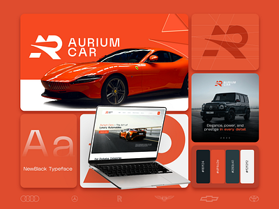 Aurium Car automotive design brand identity branding car car dealer car dealership website car design car logo design graphic design illustration logo luxury car luxury car brand luxury car design luxury car website typography ui ux webdesign