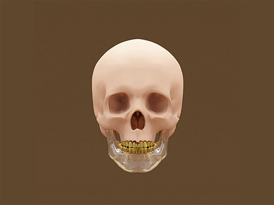 Mind anxietyofimperfection art artlanguage gold language mind organic skull