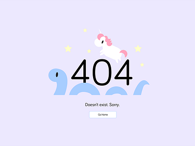 Daily UI #008 — 404 Page 008 404 daily loch ness page ui unicorn webpage