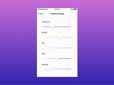 Daily UI #007 — Settings 007 daily settings ui weather