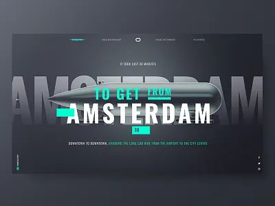Delft Hyperloop black design hyperloop responsive typo ui ux web